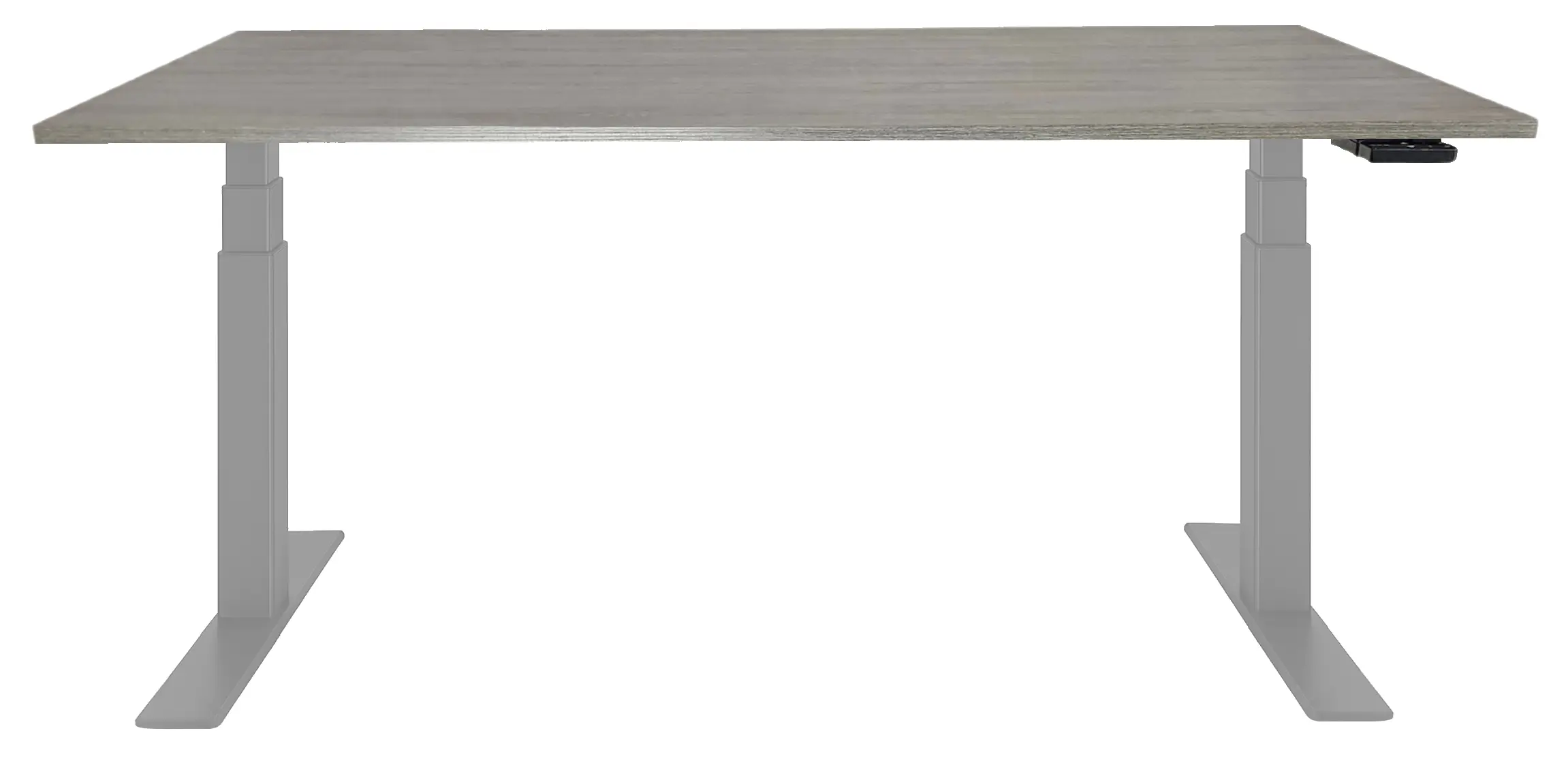Zit-Sta Bureau Elektrisch 'Deluxe' NPR-1813 140x80cm Aluminium - Bruin eiken