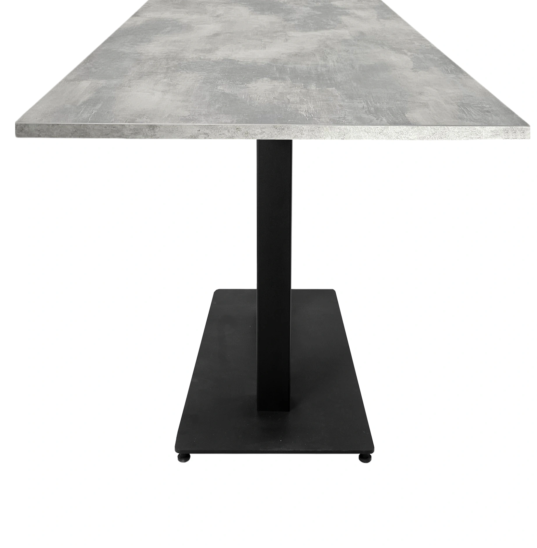 Kolompoot  Vergadertafel recht 160x80cm Zwart Oxyd