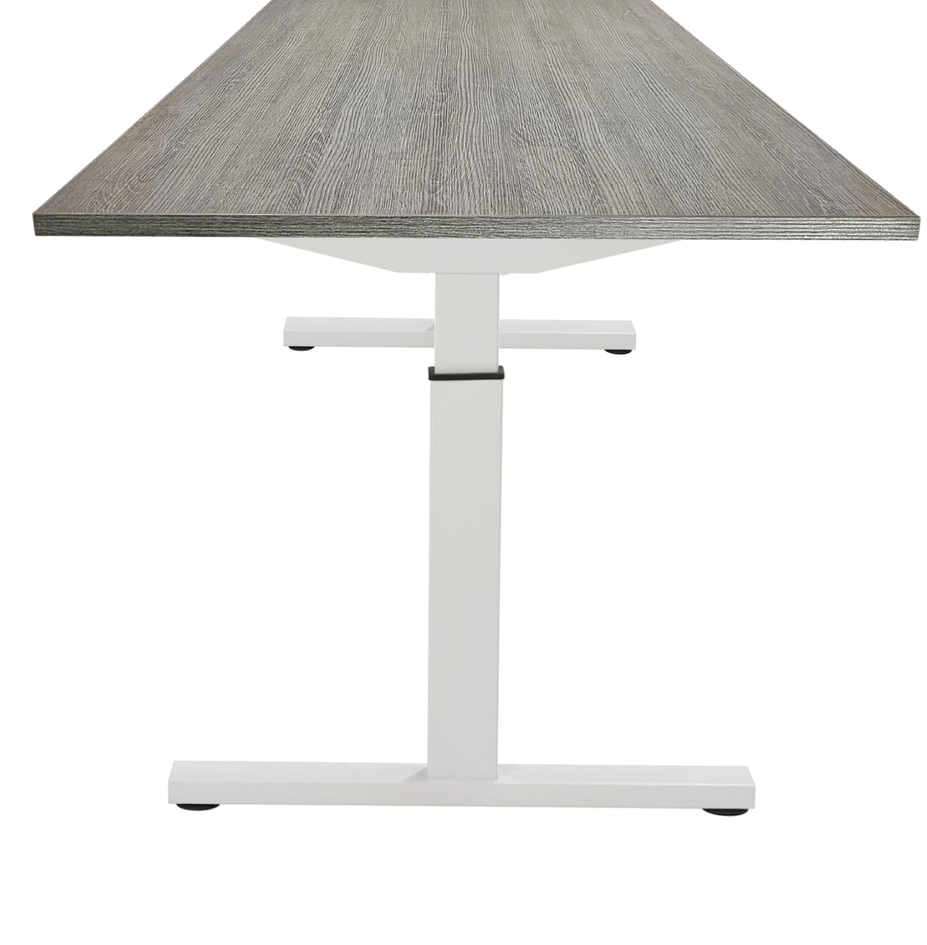 Vamo T-poot Vergadertafel recht 200x100cm Wit Bruin eiken