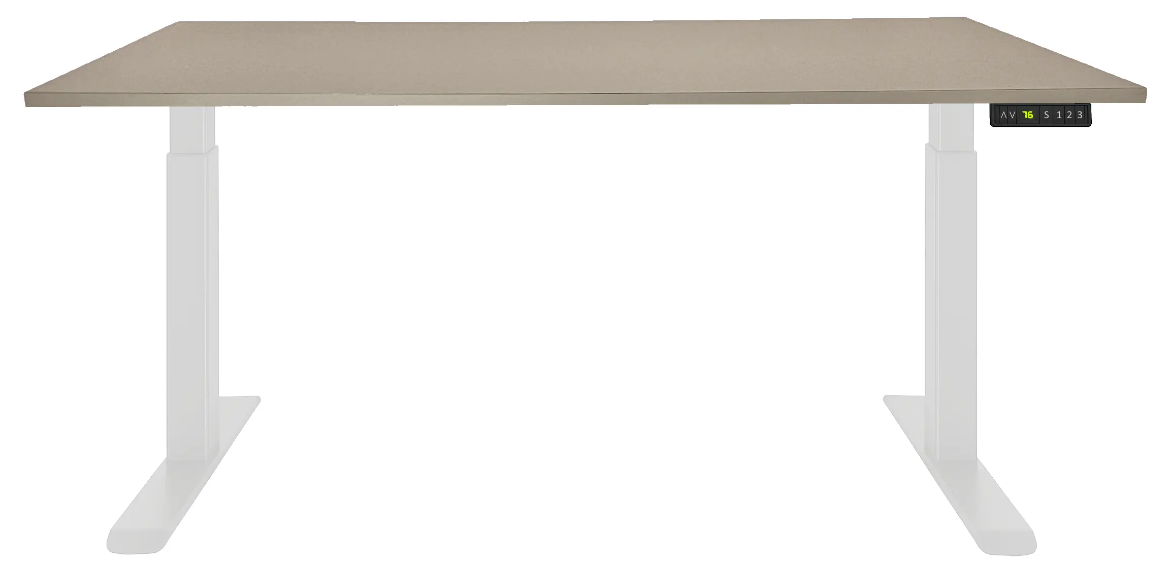 Zit-Sta Bureau Elektrisch 'Basic' 160x80cm Wit - Cuando