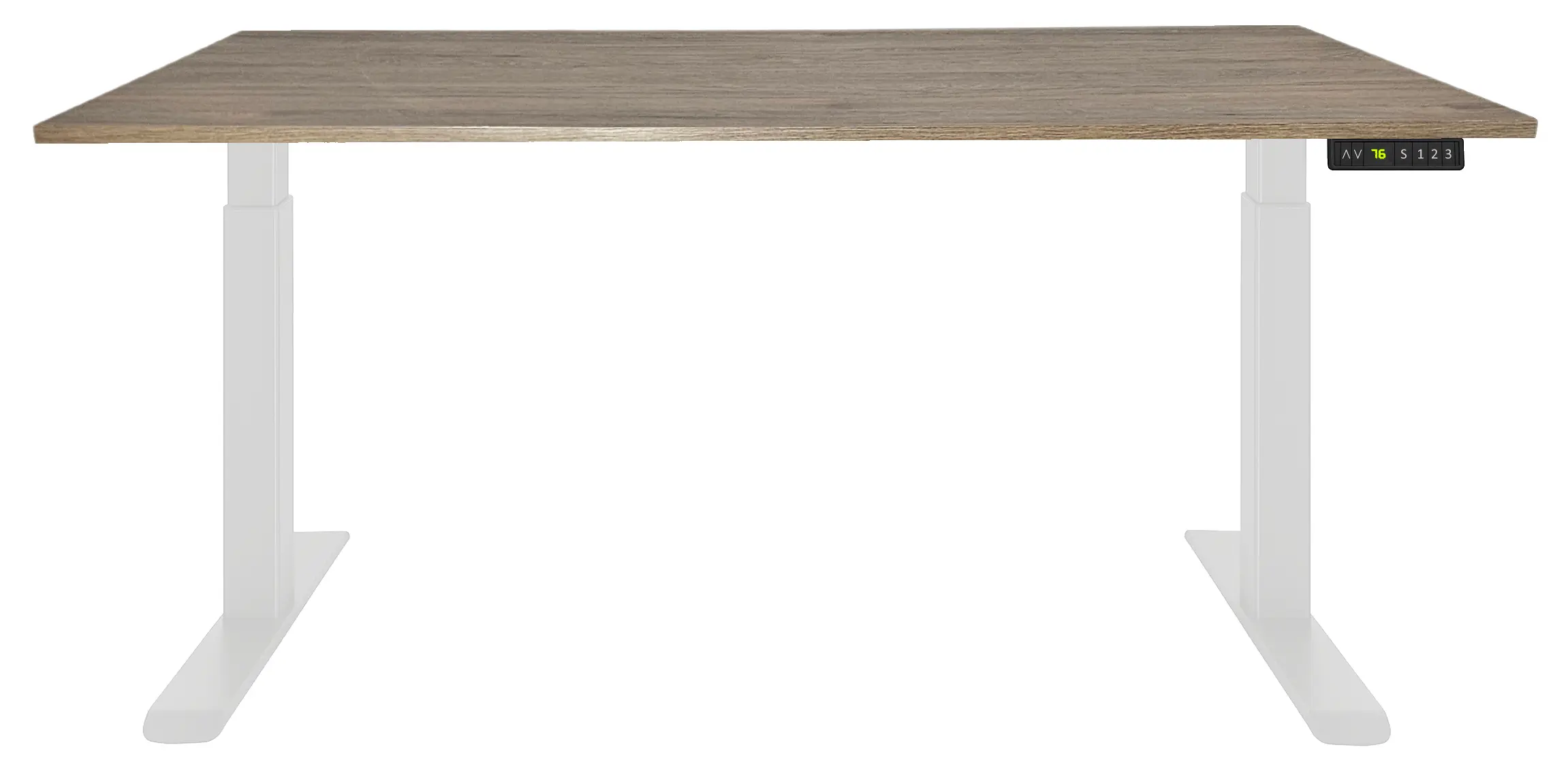 Zit-Sta Bureau Elektrisch 'Basic' 180x80cm Wit - Hickory Noten