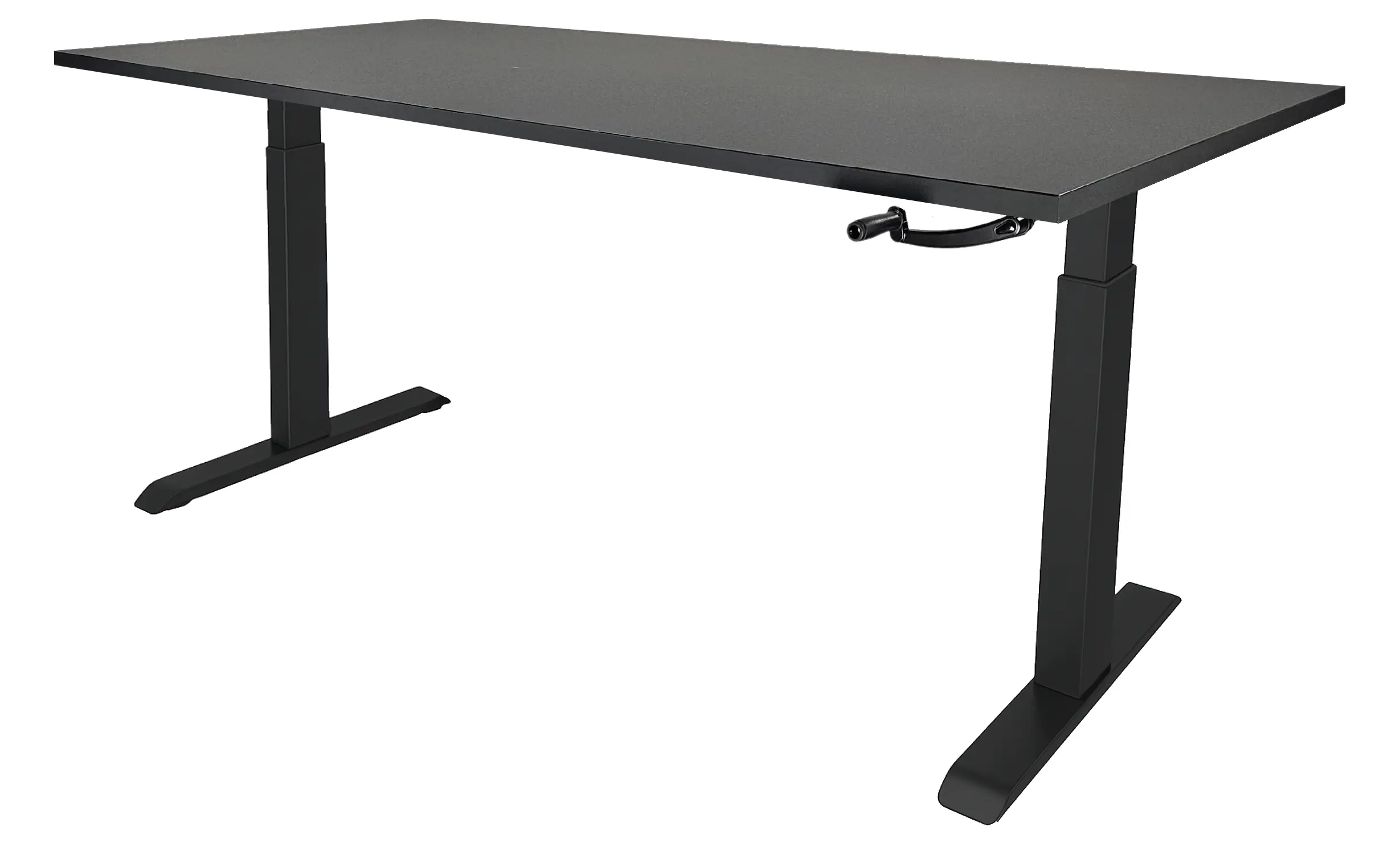 Zit-Sta Bureau Slinger Verstelbaar 180x80cm Zwart - Zwart Zit-Sta Bureau Slinger Verstelbaar 180x80cm Zwart - Zwart