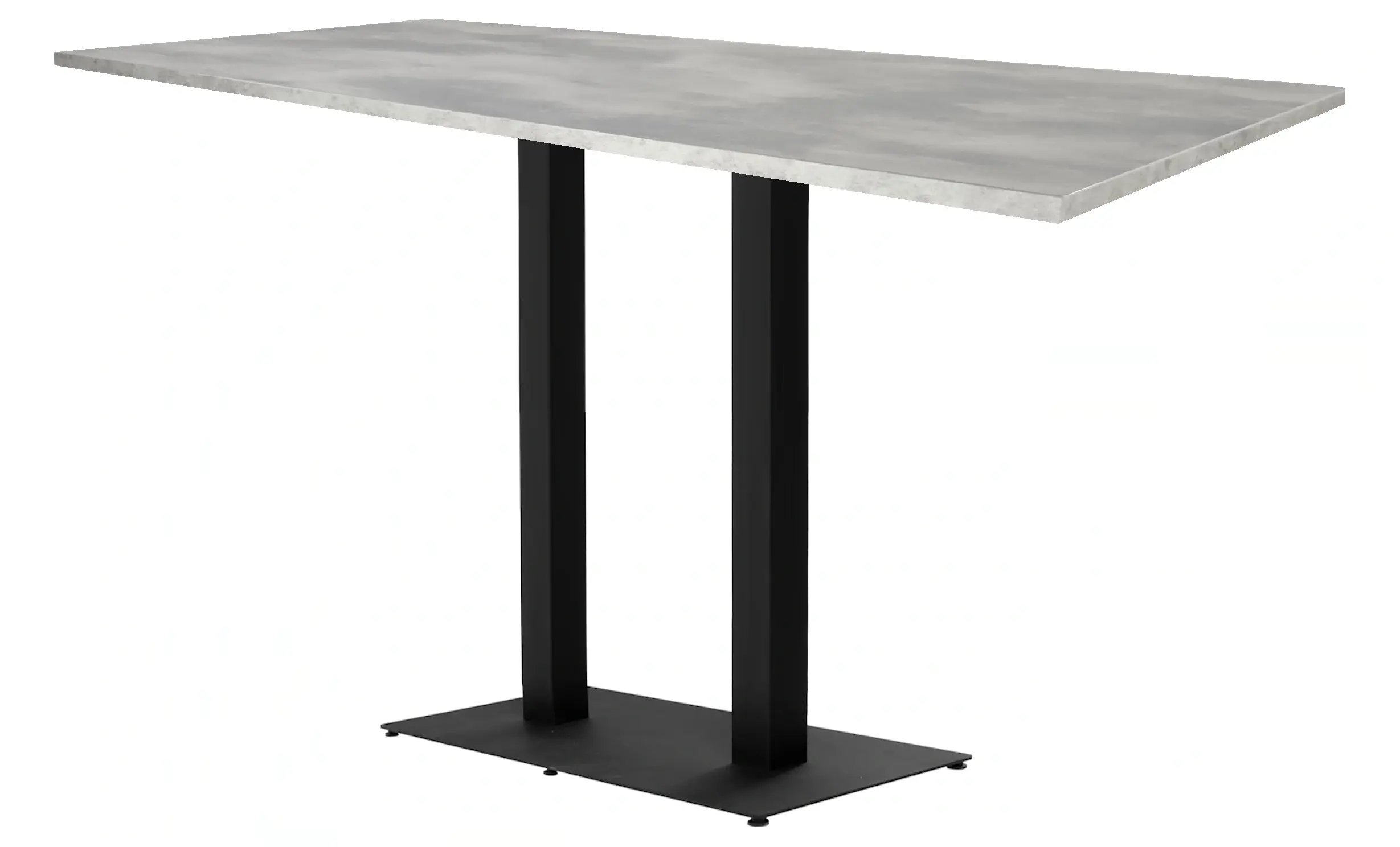 Hoge Horecatafel met dubbele kolompoot 160x80cm Zwart Oxyd Hoge Horecatafel met dubbele kolompoot 160x80cm Zwart Oxyd