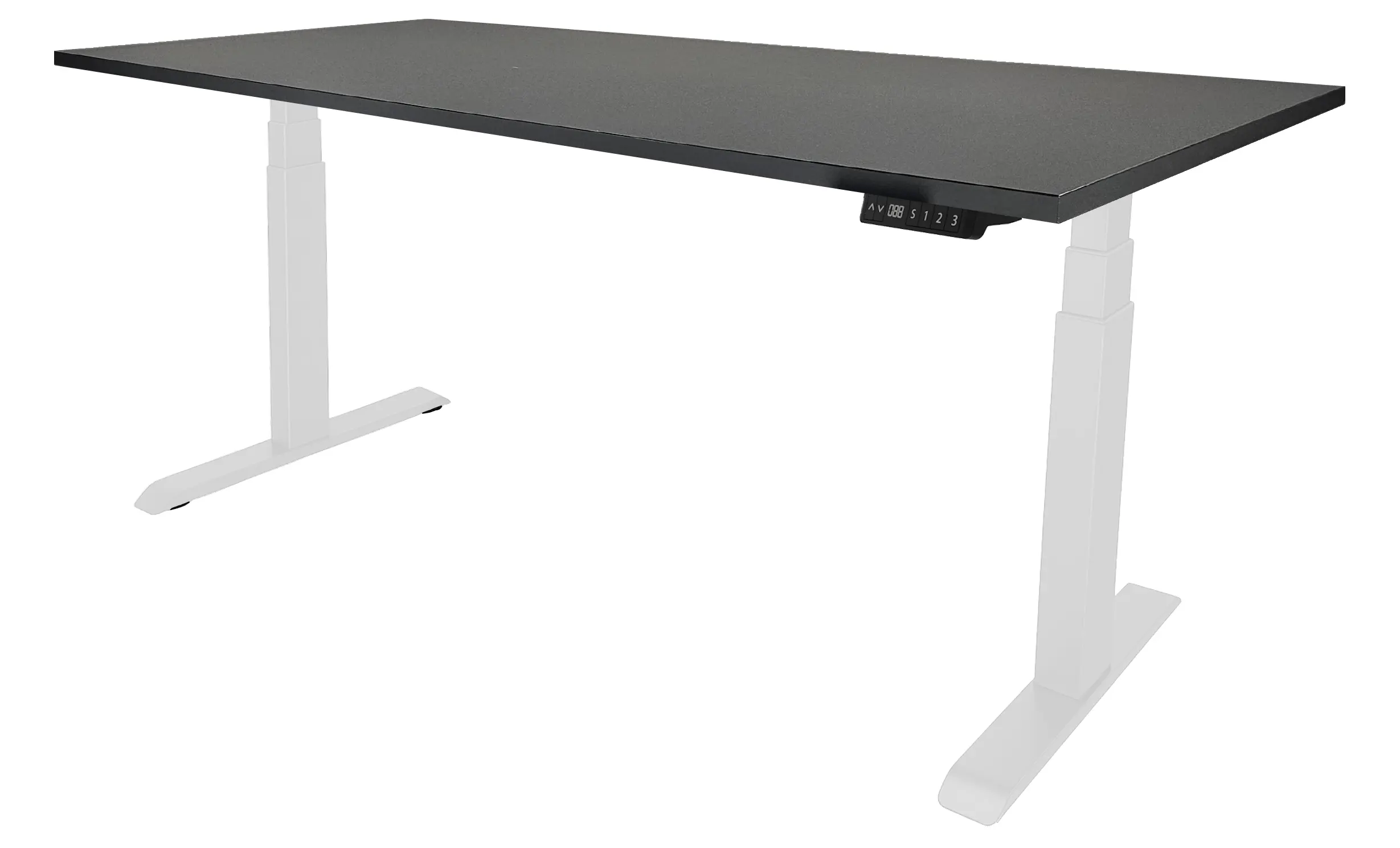 Zit-Sta Bureau Elektrisch 'Professional' EN-527 200x80cm Wit - Zwart