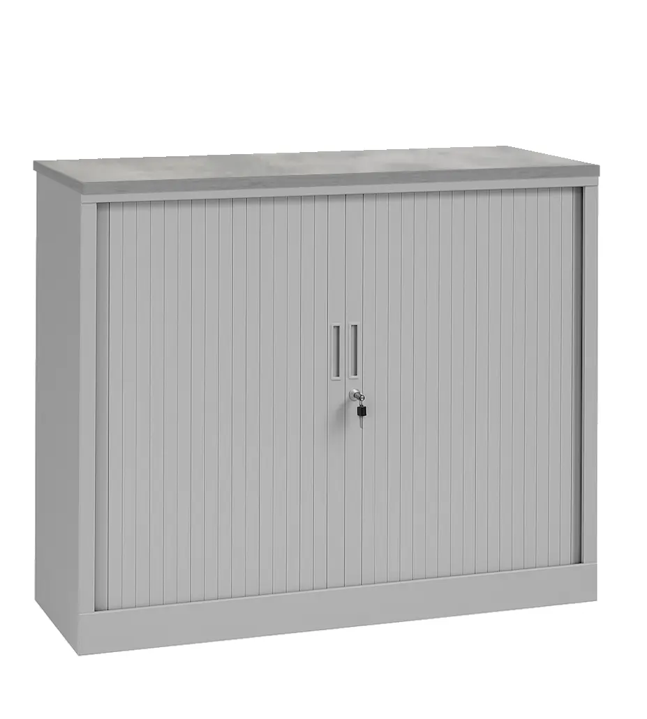 Roldeurkast Aluminium 118 x 120 x 43 cm Met topblad Oxyd