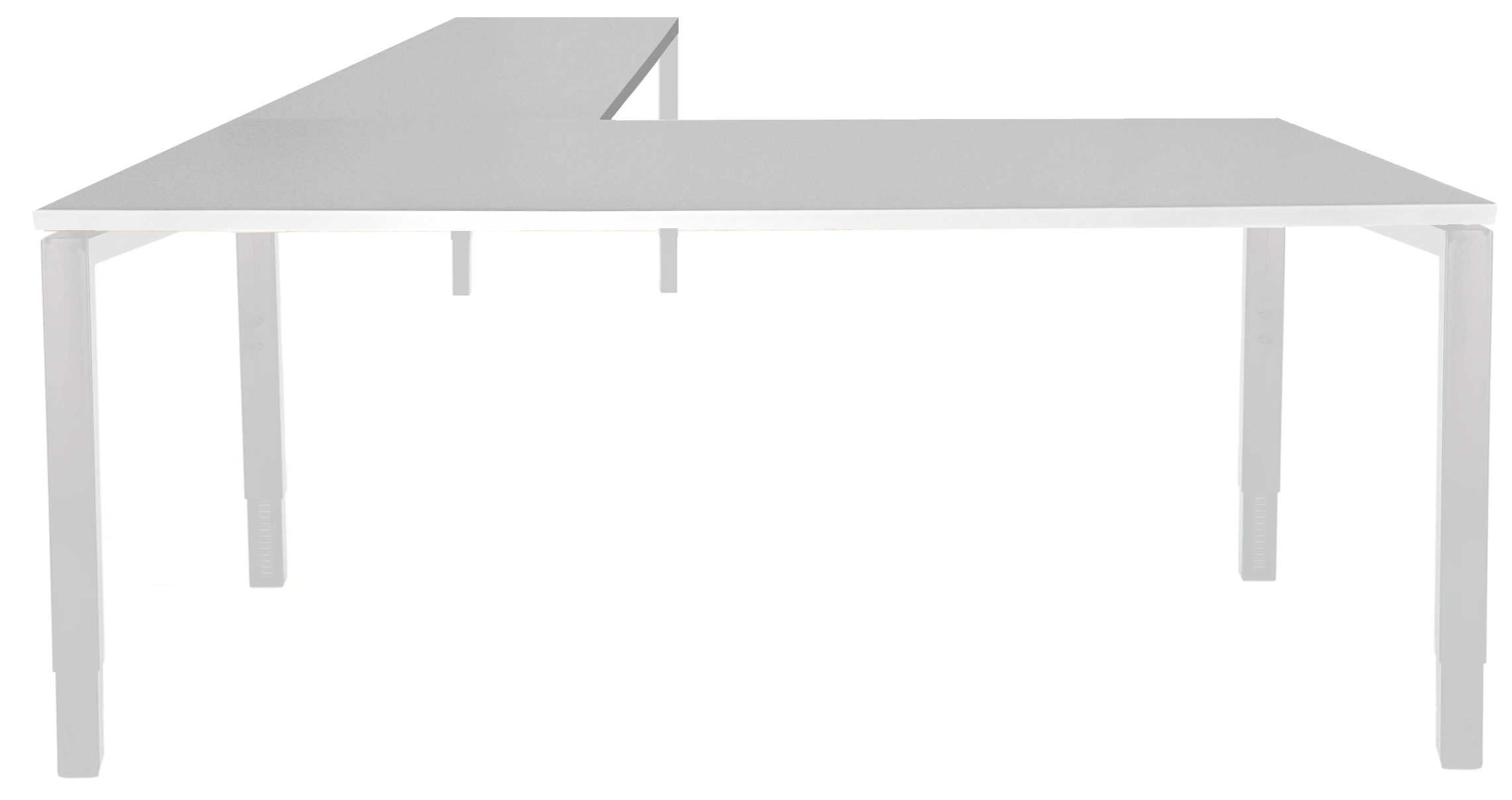 Vida 4-poots Verstelbaar Hoekbureau 200x200cm Wit Wit