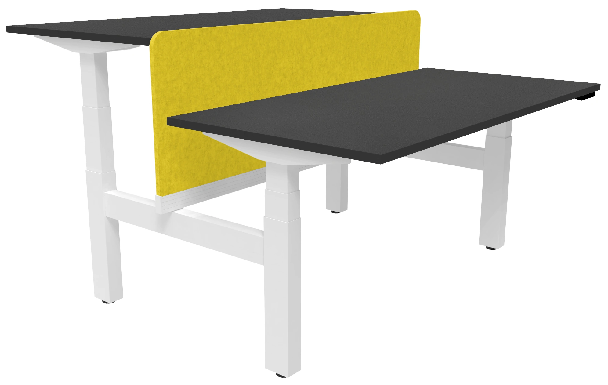 Zit-sta duo-bureau elektrisch 'Professional' met scheidingswand