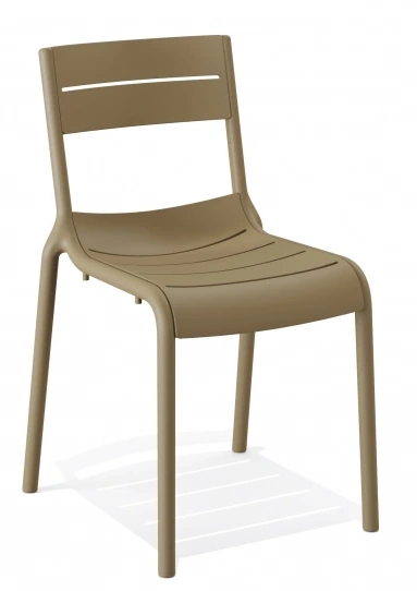 Kunststof Kantinestoel 'Lex' Beige Kunststof Kantinestoel 'Lex' Beige