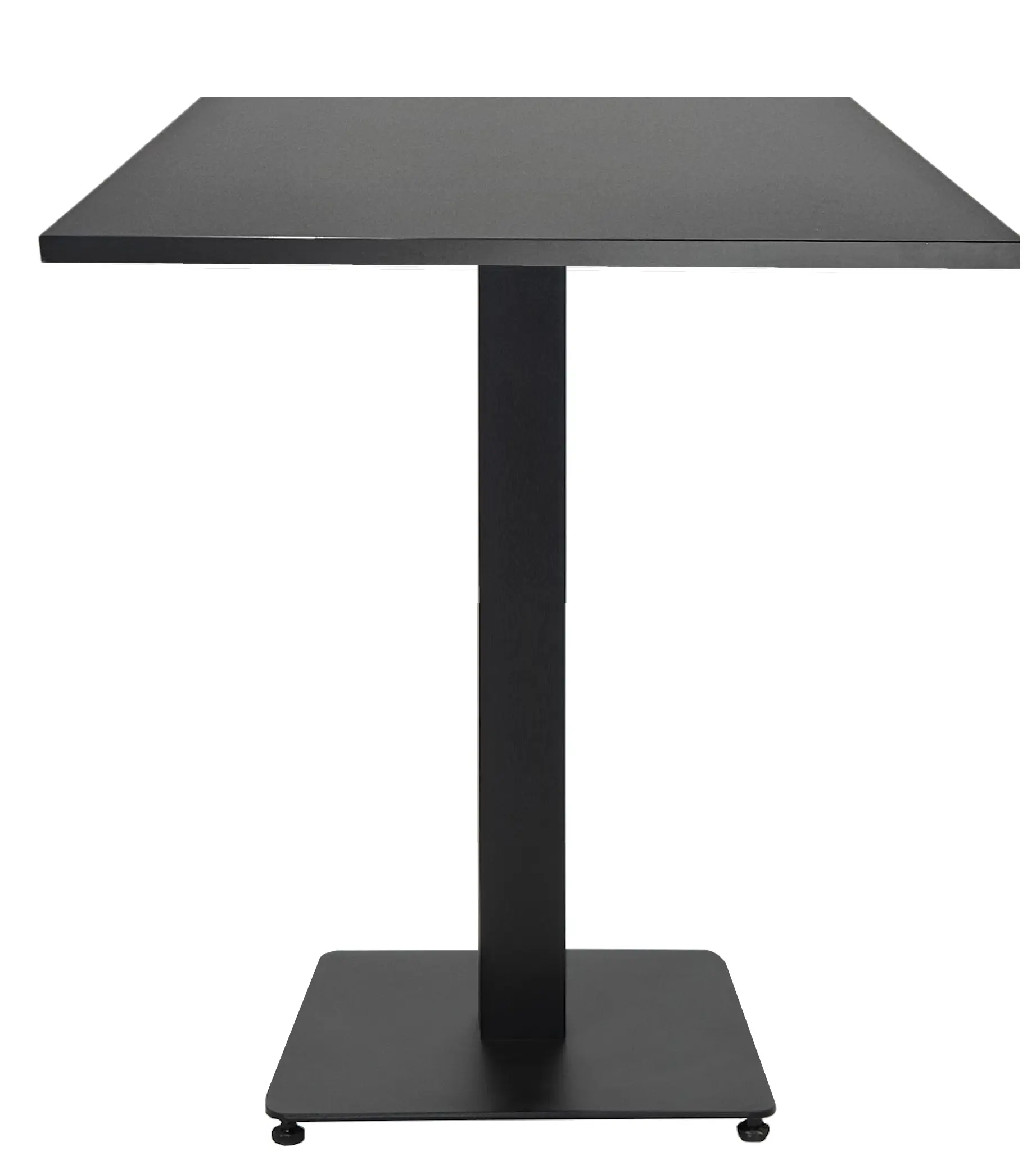 Hoge Horecatafel met kolompoot 60x60cm Zwart Zwart Hoge Horecatafel met kolompoot 60x60cm Zwart Zwart