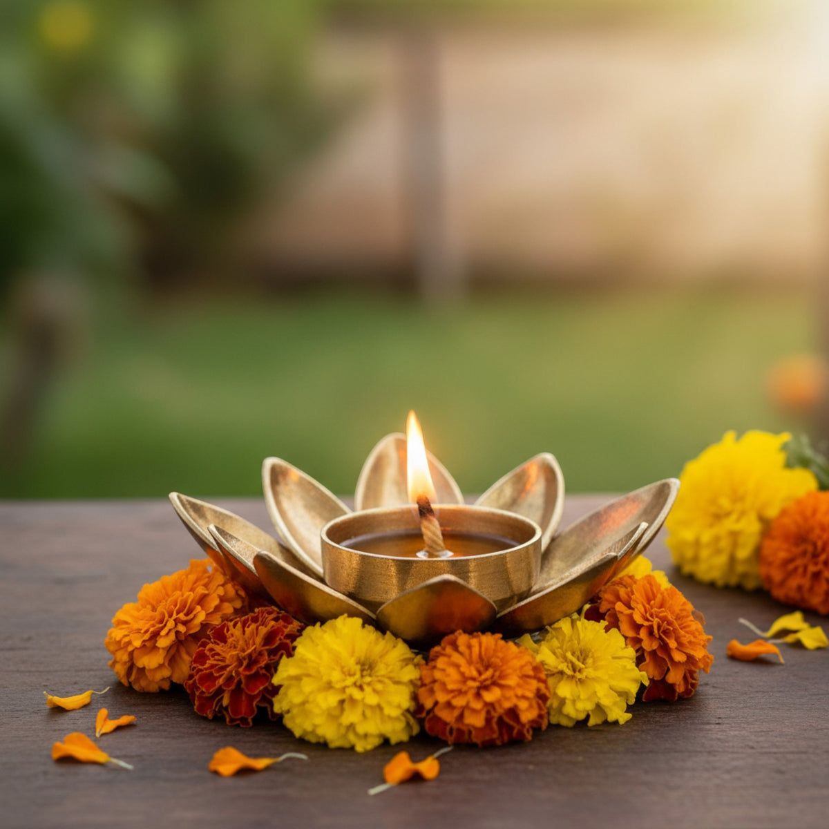Lotus Tea Light Candle Holder
