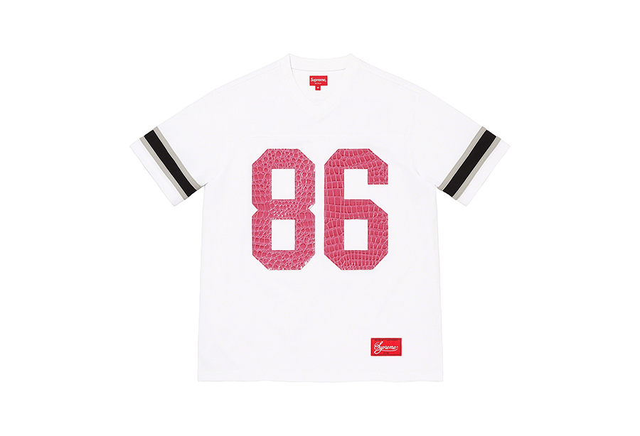 Supreme Faux Croc Football Jersey White – Izicop