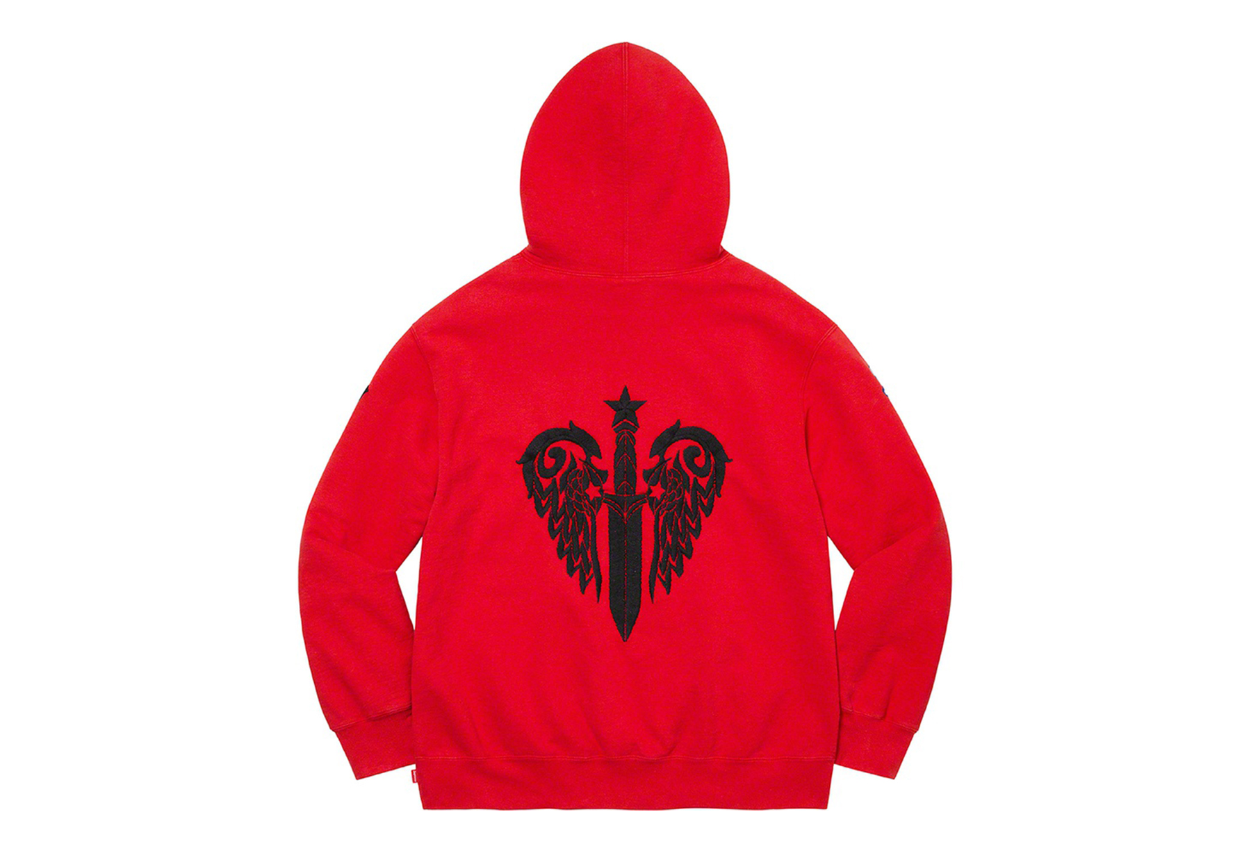 Supreme x Great China Wall Sword Hooded Sweatshirt Red (FW22