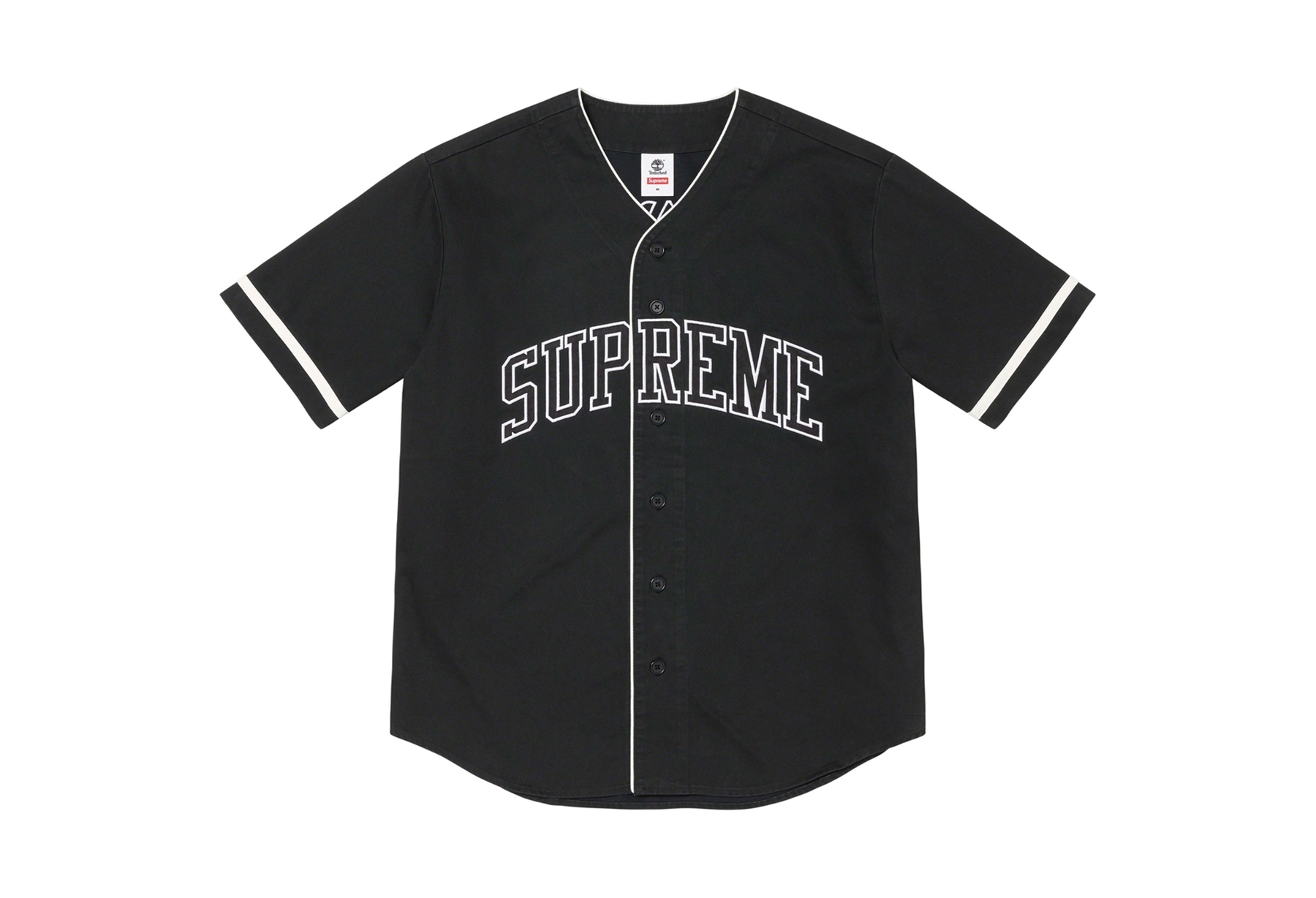 Supreme x Timberland Baseball Jersey Black (SS23) | TBC - KLEKT