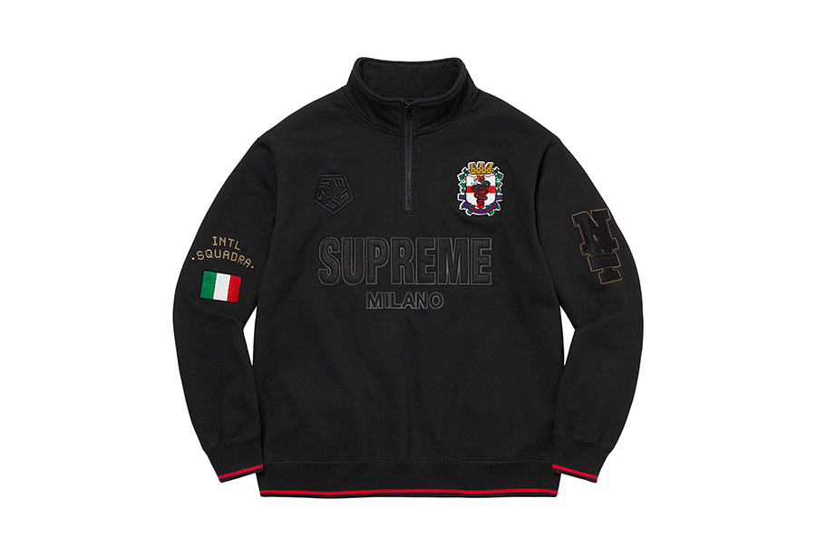 Supreme Milano Half Zip Pullover Black (FW22) | TBC - KLEKT