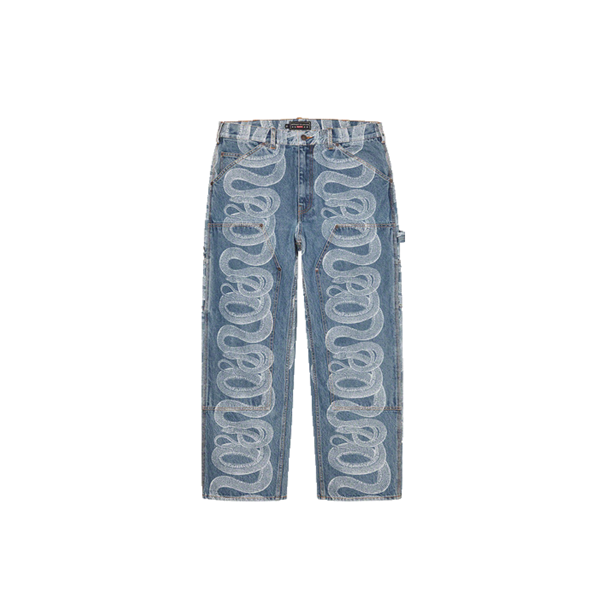 Supreme x HYSTERIC GLAMOUR Snake Double Knee Denim Painter Pant