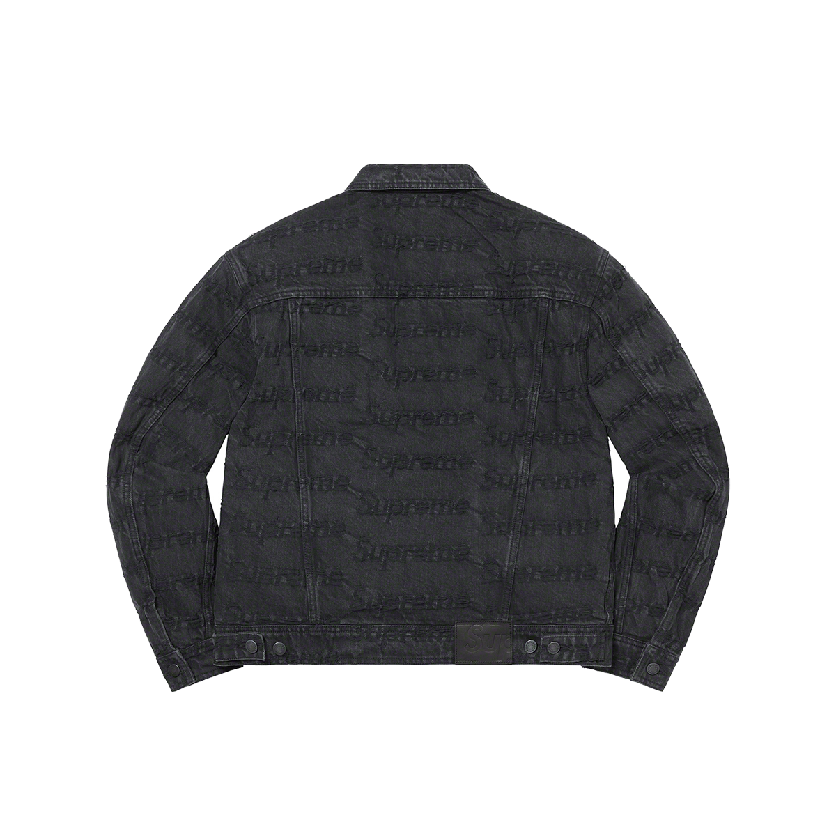 Supreme Frayed Logos Denim Trucker Jacket Black (SS21) | SS21 - KLEKT