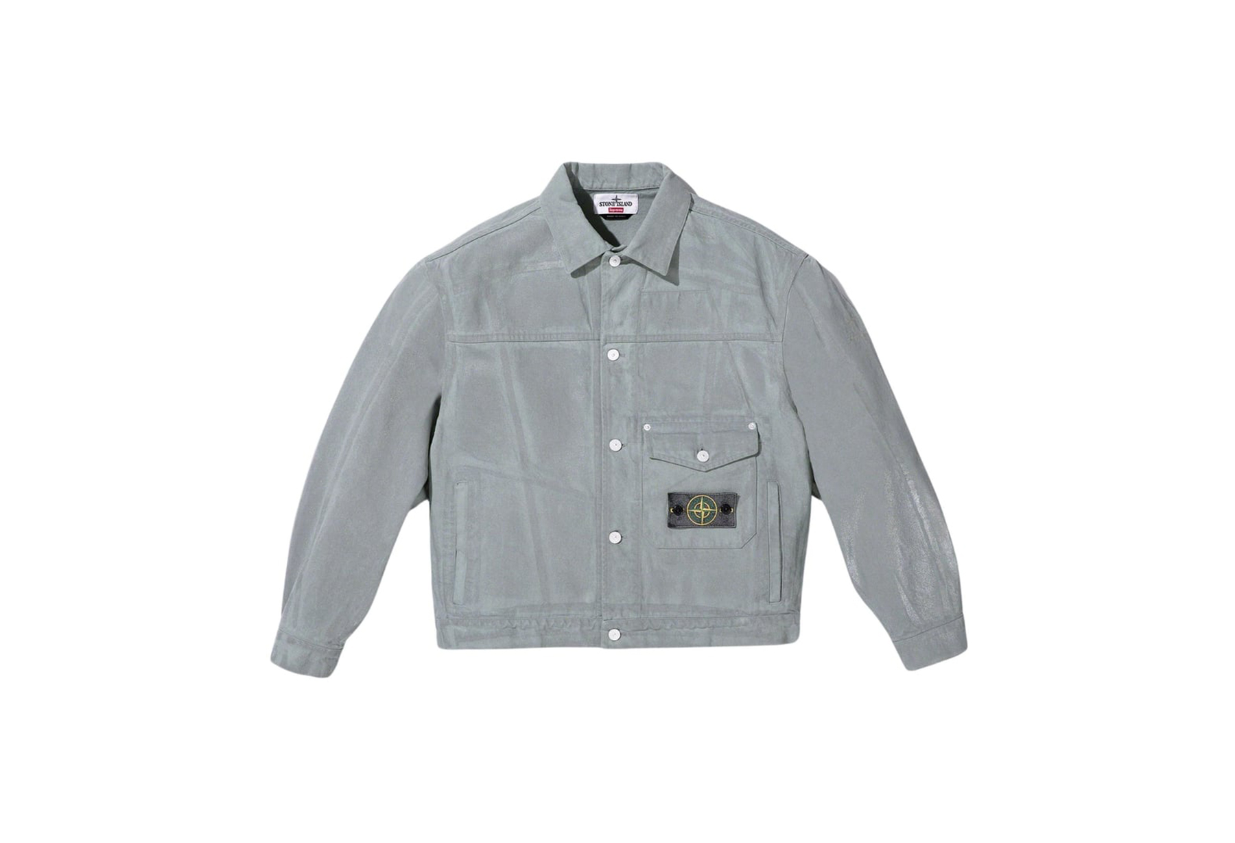 Supreme x Stone Island Denim Trucker Jacket Reflective (FW23 ...