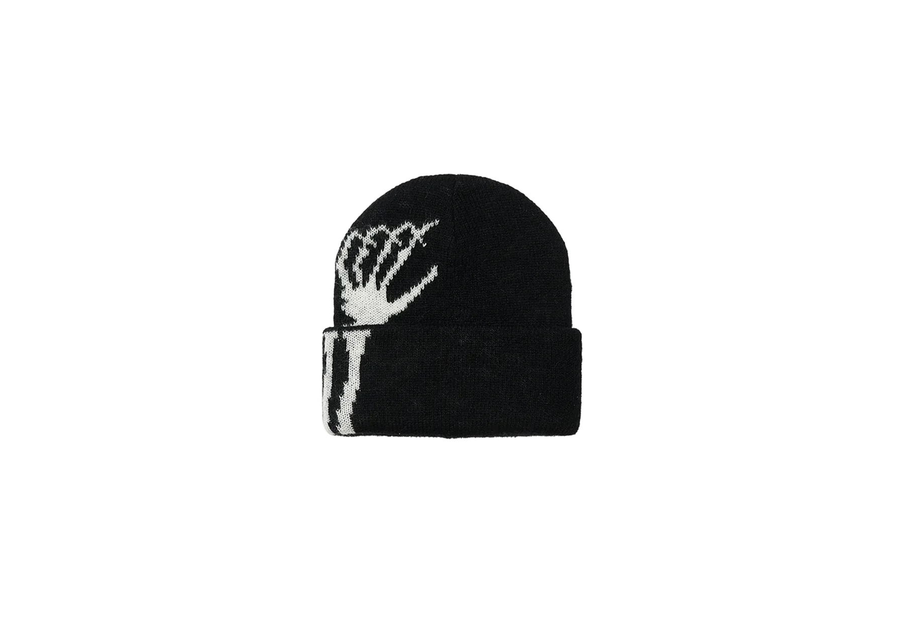 Palace Y-3 Skull Beanie Black/White (FW22) | TBC - KLEKT