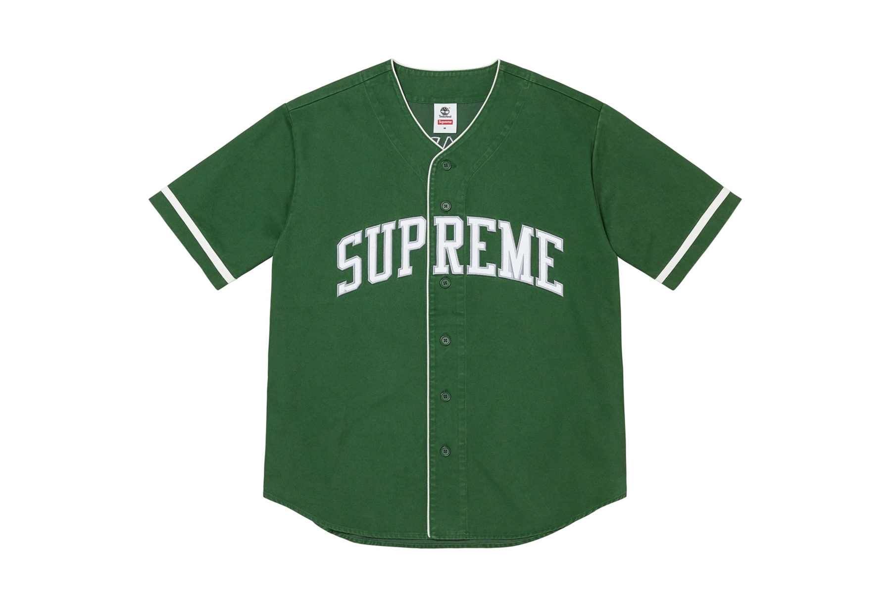 Supreme x Timberland Baseball Jersey Green (SS23) | TBC - KLEKT