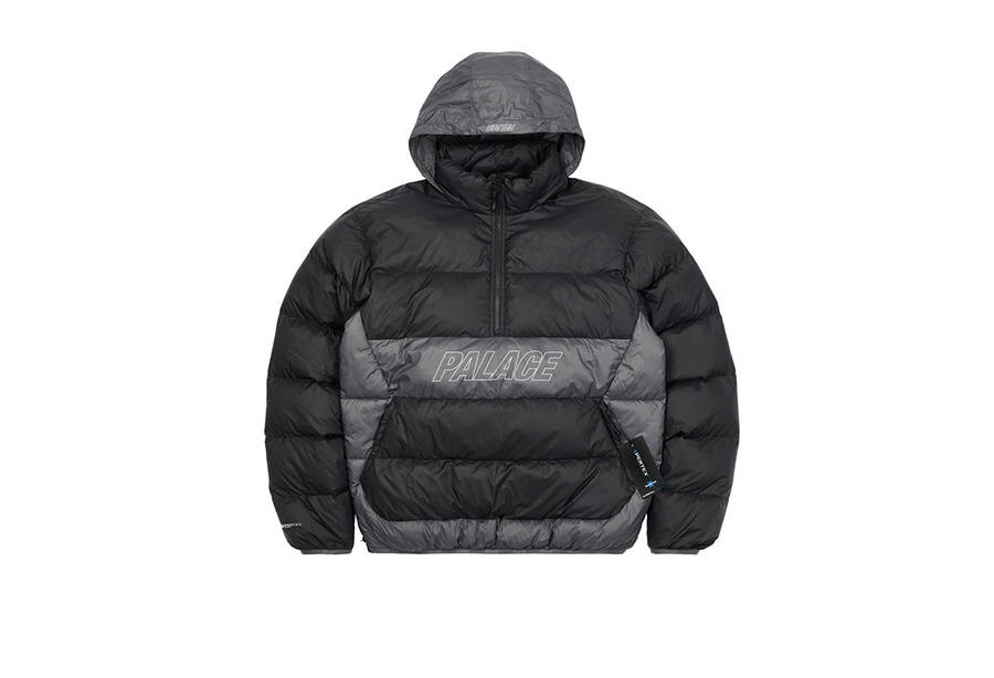 PALACE PAL-TEX HALF ZIP PUFFA JACKET-