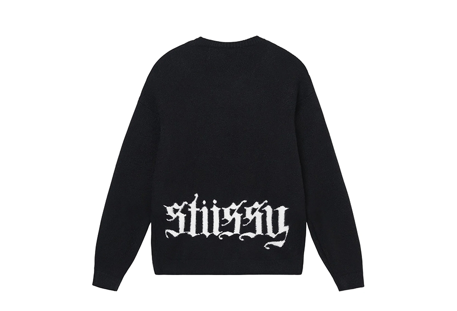 Stussy Gothic Sweater Black (FW22) | TBC - KLEKT