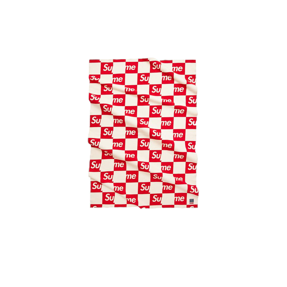 Supreme Faribault Woolen Mill Checkerboard Wool Throw Red (FW21