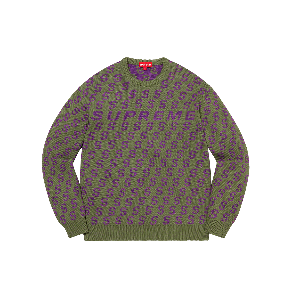 Supreme S Repeat Sweater Dark Olive (SS21) | SS21 - KLEKT