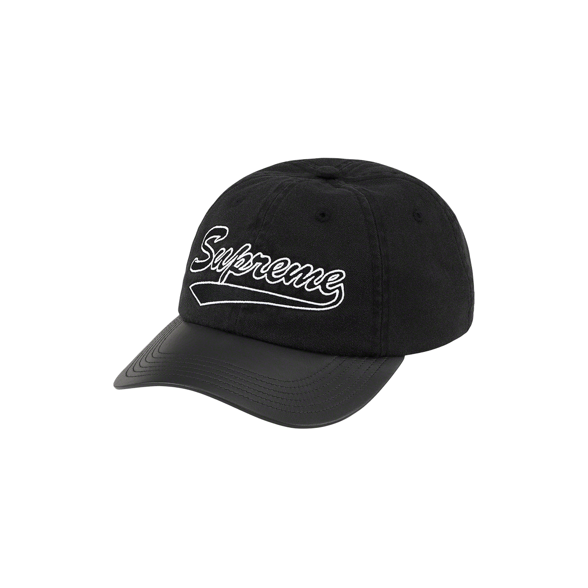 Supreme Leather Visor 6-Panel Black (SS21) | SS21 - KLEKT