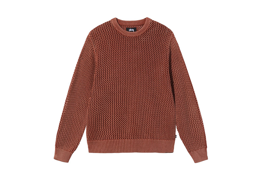 Stussy Pigment Dyed Loose Gauge Sweater Salmon (FW21) | FW21 