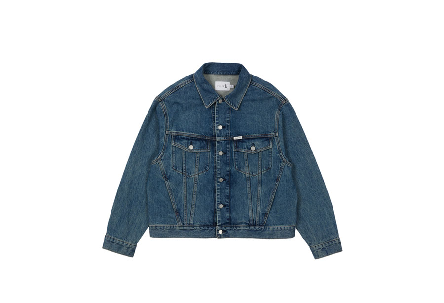 Palace x CK1 Relaxed Trucker Denim Jacket Tinted Sandstone Indigo ...