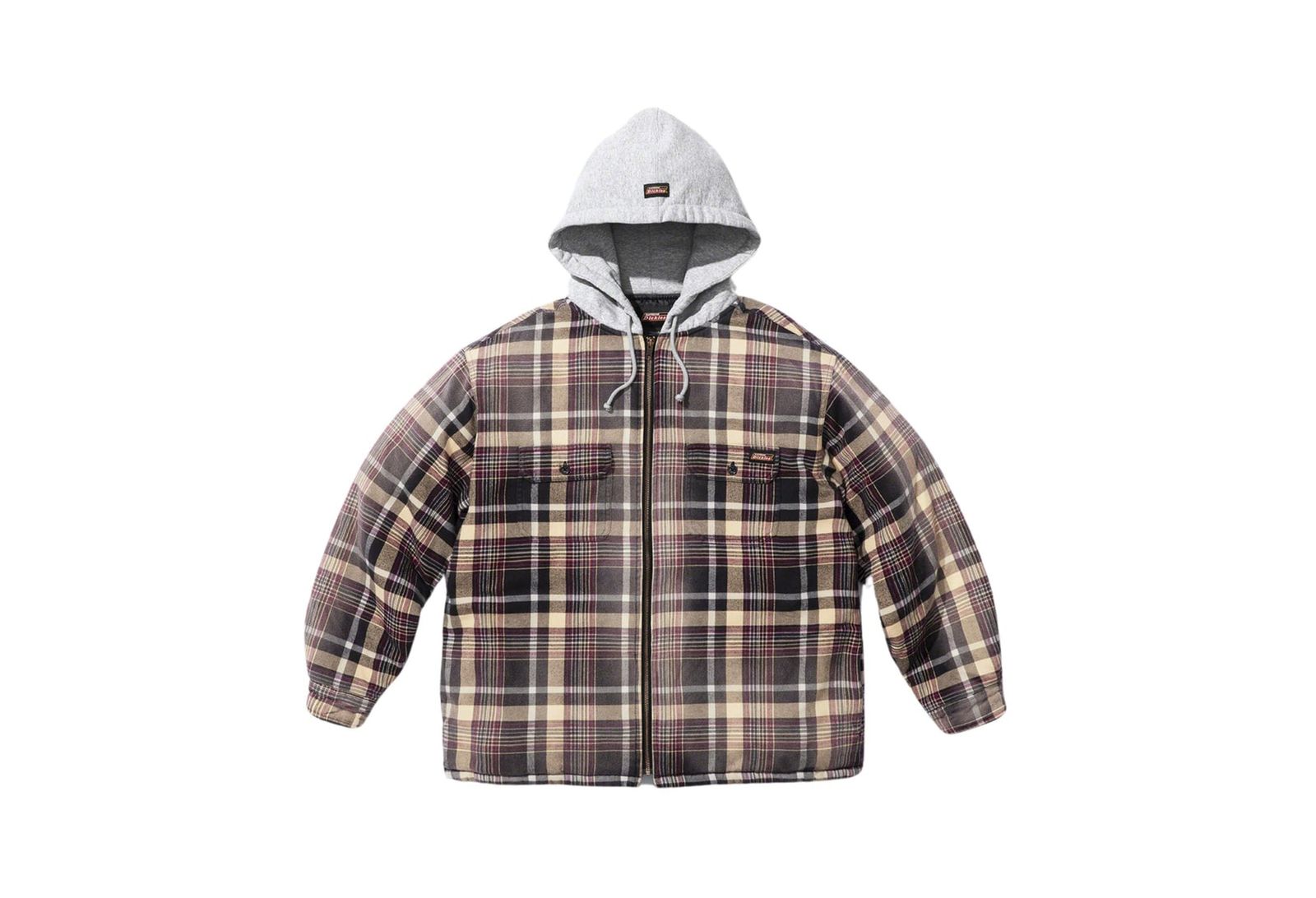 Supreme x Dickies Plaid Hooded Zip Up Shirt Black (FW23) | TBC - KLEKT