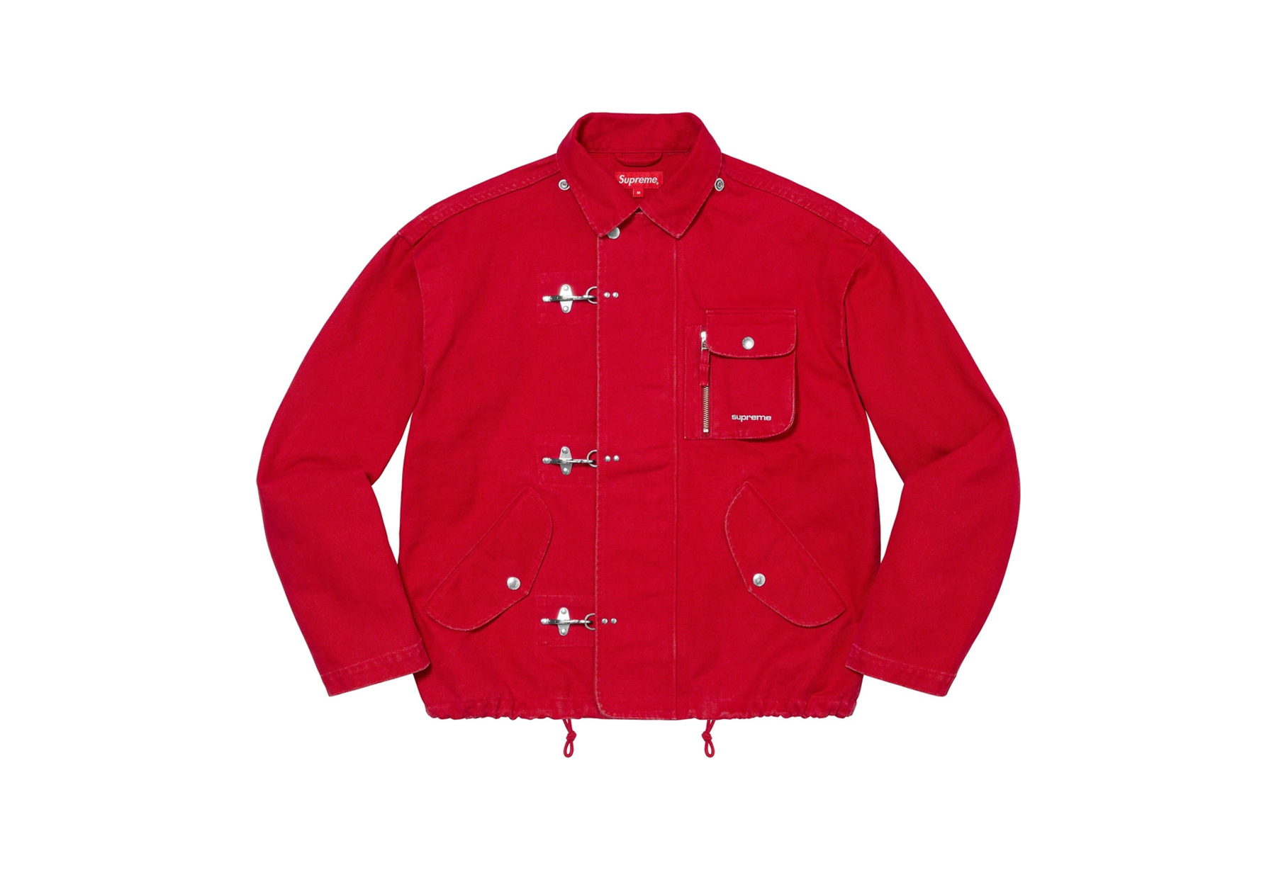 Supreme Canvas Clip Jacket Red (SS23) | TBC - KLEKT