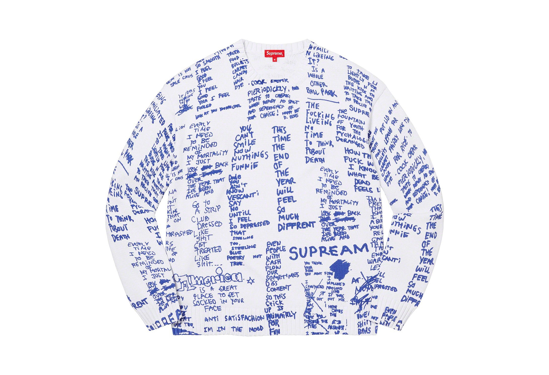 Supreme Gonz Poems Sweater White (SS23) | TBC - KLEKT