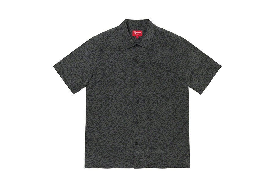 Supreme Leopard Silk S/S Shirt Charcoal (SS22) | TBC - KLEKT