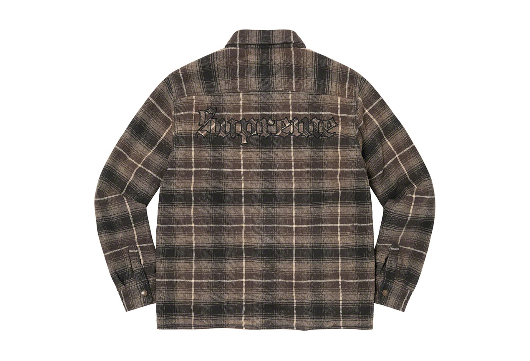 Supreme Shearling Lined Flannel Shirt Black (FW22) | TBC - KLEKT