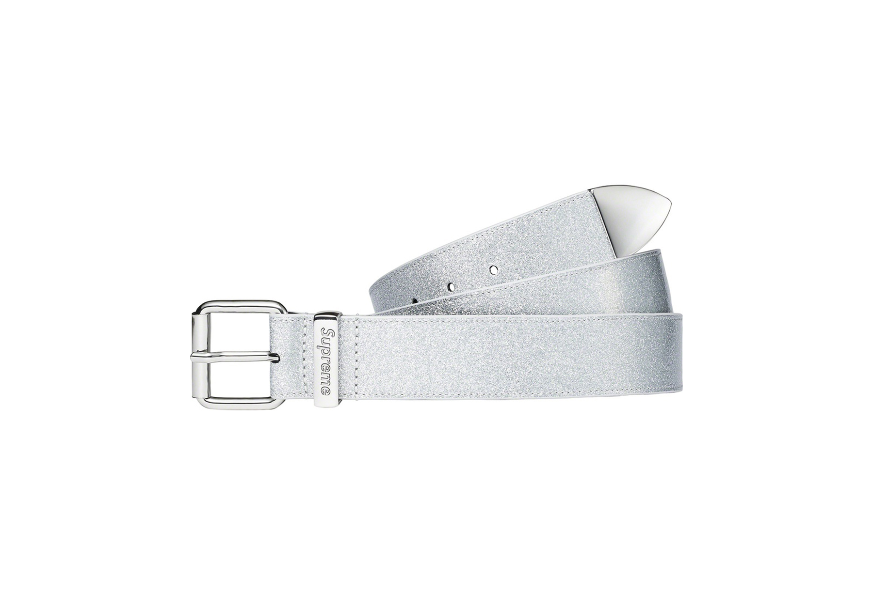 Supreme Glitter Vinyl Ranger Belt Silver (FW22) | TBC - KLEKT