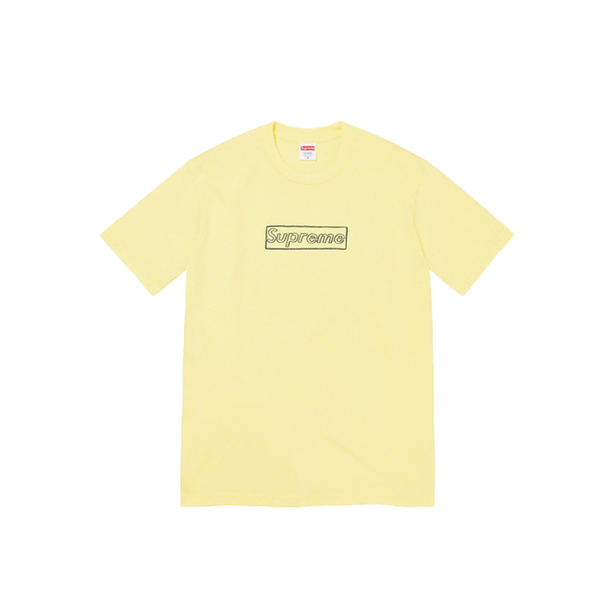 Supreme x KAWS Chalk Box Logo Tee Pale Yellow (SS21) | SS21 - KLEKT