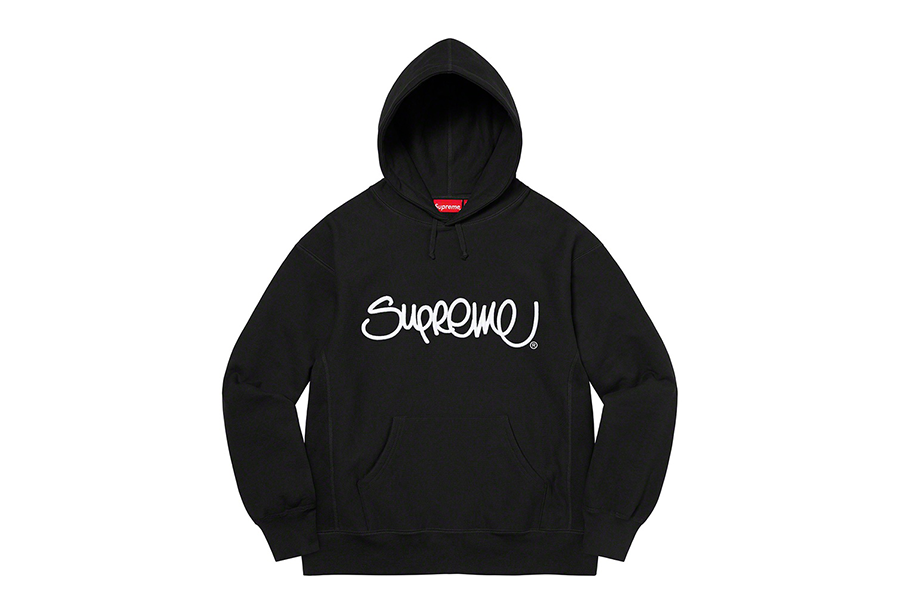 Supreme Raised Handstyle Hooded Sweatshirt Black (SS22) | TBC - KLEKT