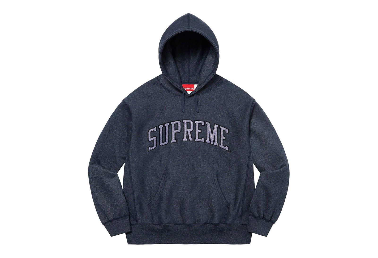 Supreme Glitter Arc Hooded Sweatshirt Navy (SS23) | TBC - KLEKT