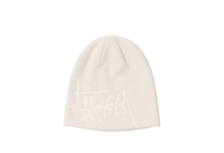 Stussy Debossed Basic Logo Beanie Bone (FW21) | FW21 - KLEKT