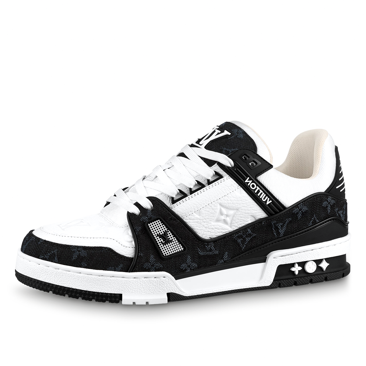 LV TRAINER SNEAKER DENIM NOIR – billionaireboulevard