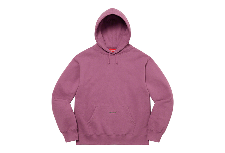 Supreme Micro Logo Hooded Sweatshirt Dusty Plum (SS22) | TBC - KLEKT