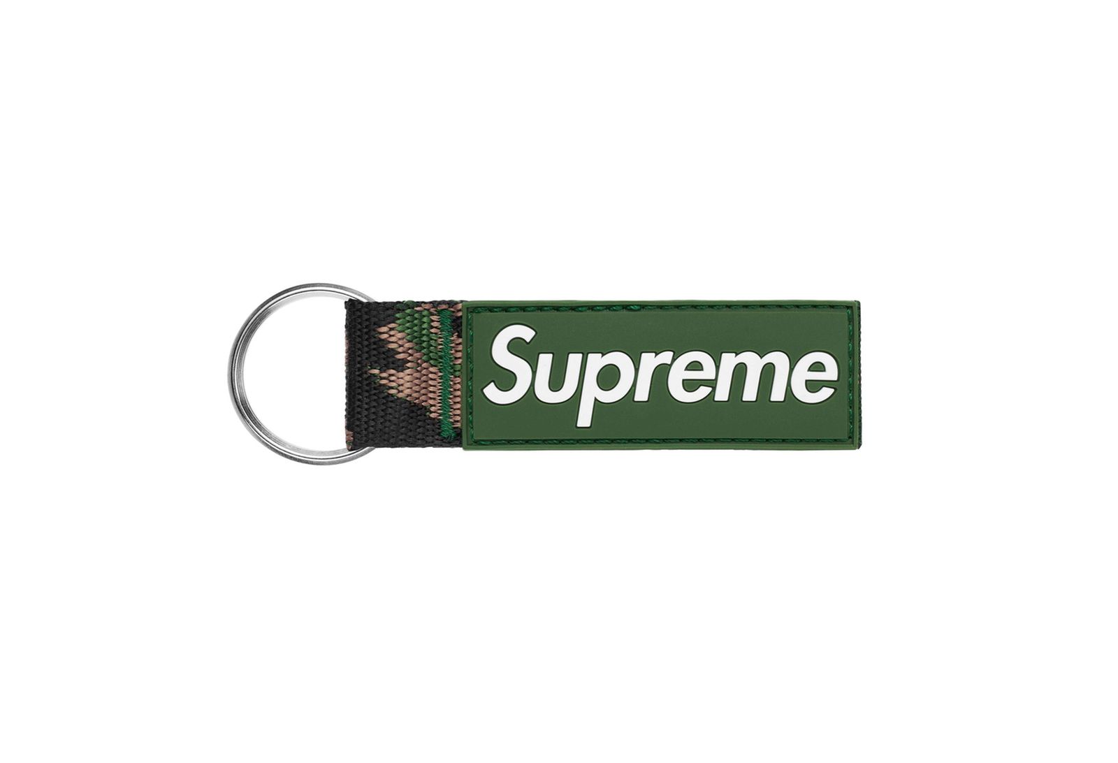 Supreme Webbing Keychain Green Camo (SS23) | TBC - KLEKT