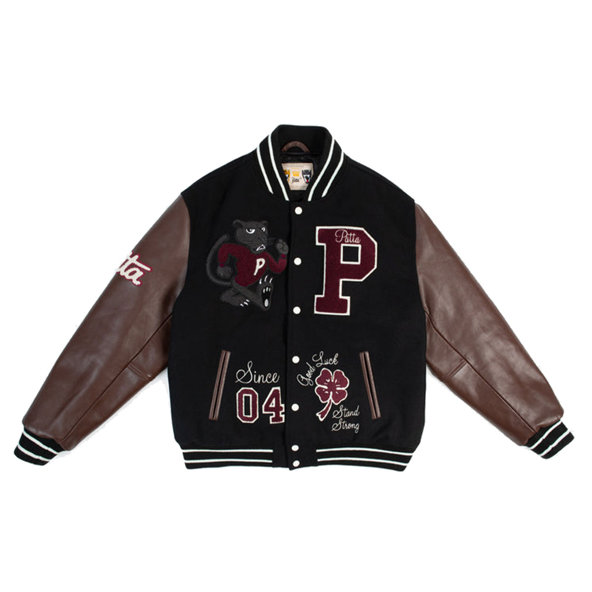 Patta Lucky Charm Varsity Jacket Black (SS22) | POC-SS22-LUCKY-CHARM ...