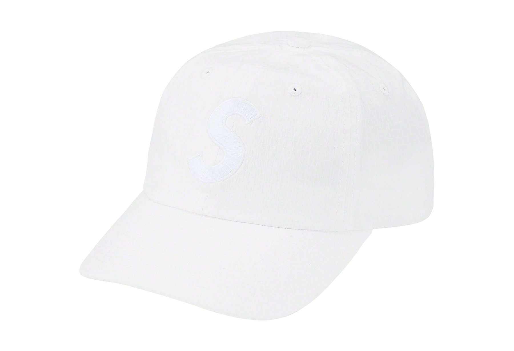 Supreme Cordura Ripstop S Logo 6-Panel White (SS23) | TBC