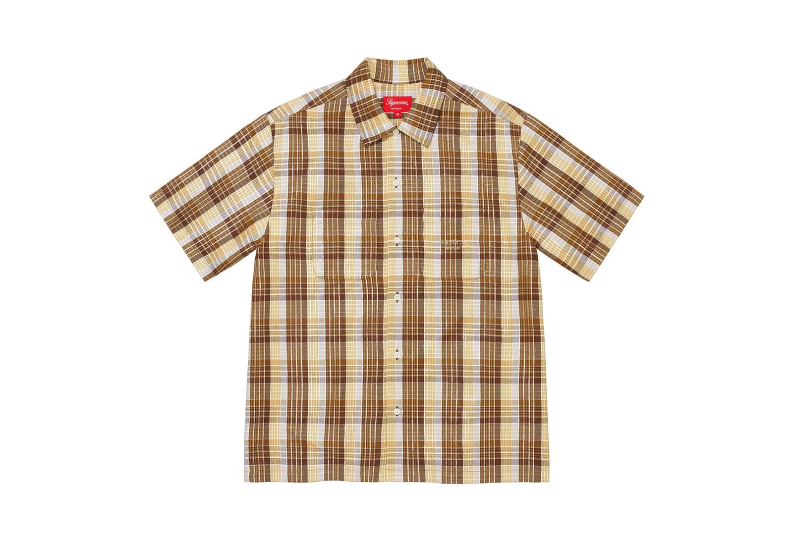 Supreme Metallic Plaid S/S Shirt Brown (SS23) | TBC - KLEKT