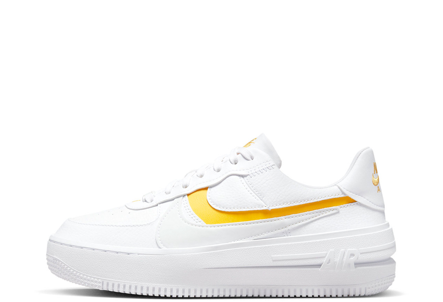 womens nike air force 1 yellow tick