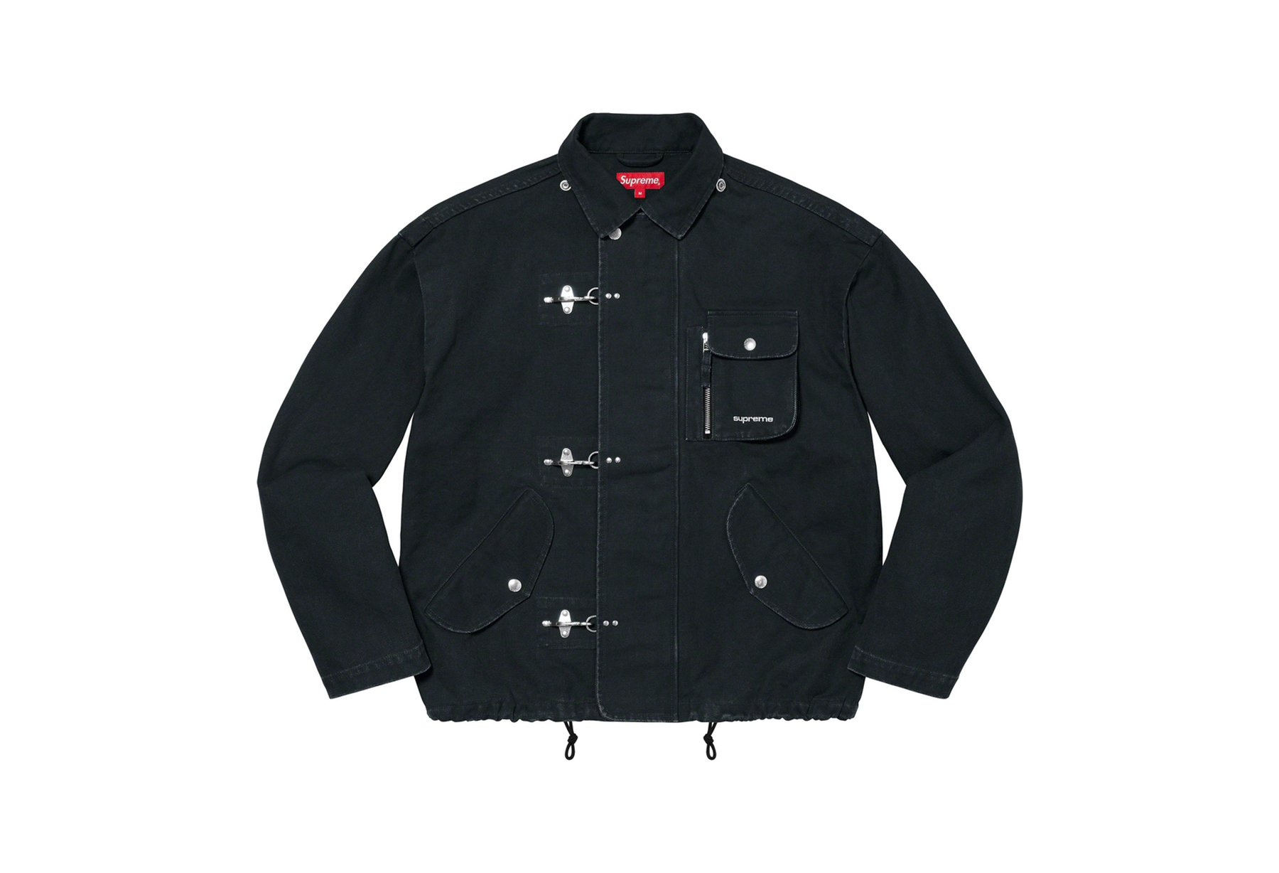Supreme Canvas Clip Jacket Black (SS23) | TBC - KLEKT