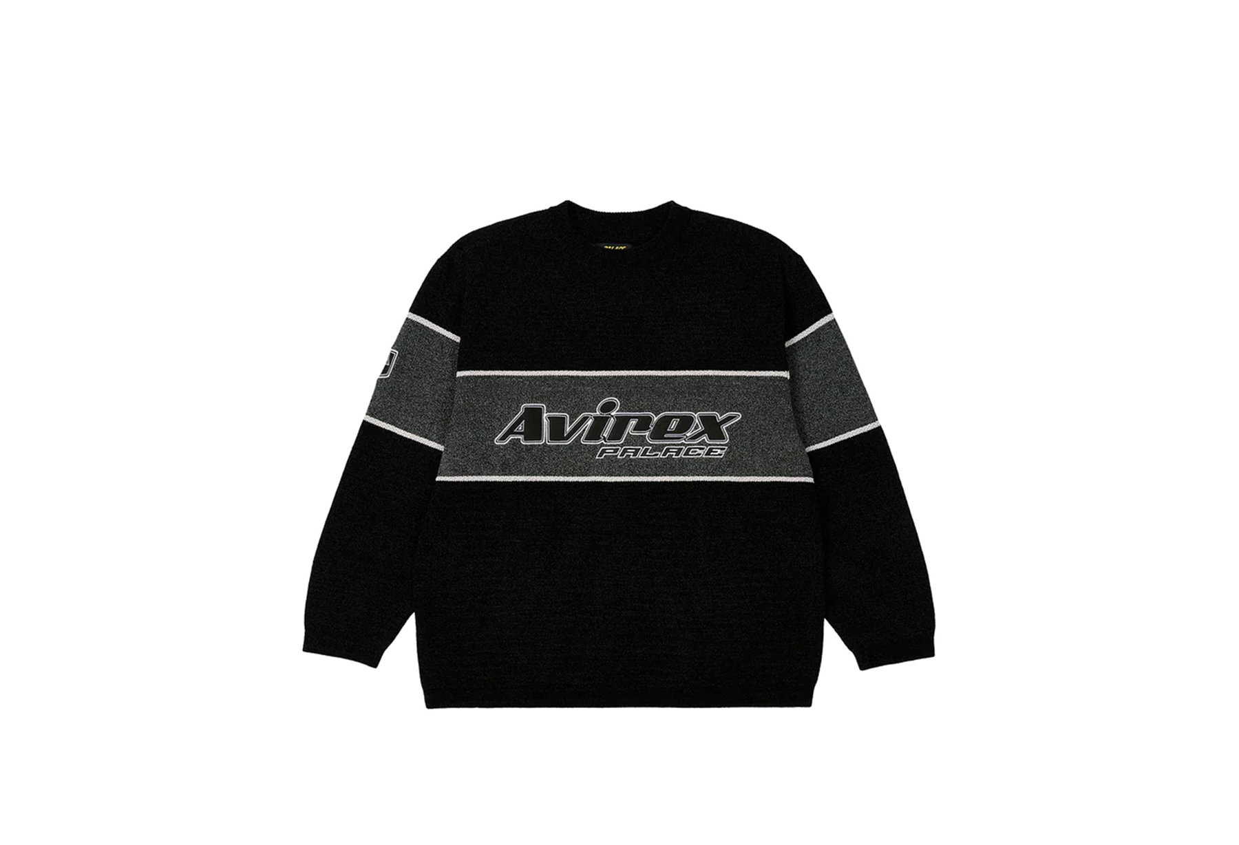 Palace Avirex Chenille Knit Black (FW23) | TBC - KLEKT