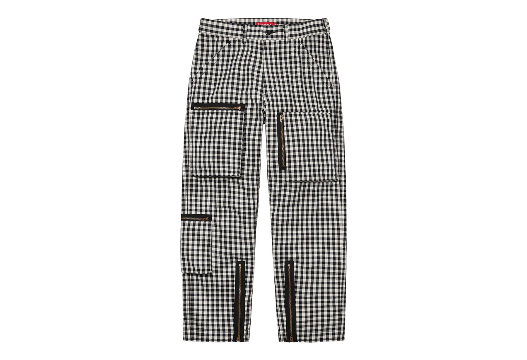 30 supreme gingham flight pant 黒